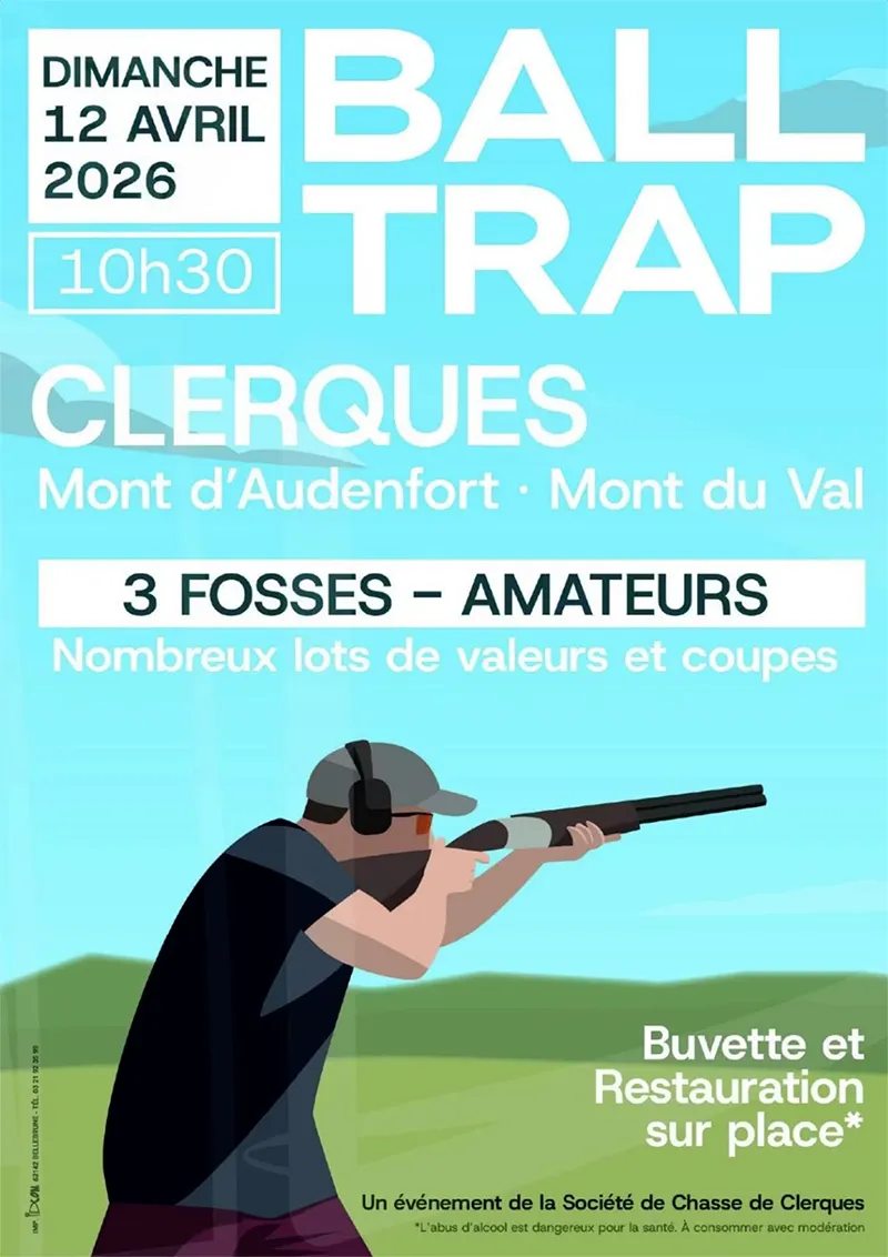 Affiche Société de Chasse de Clerques