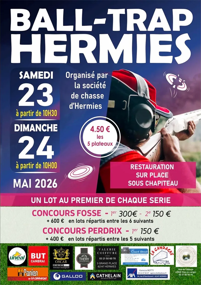 Affiche Société de Chasse de Hermies