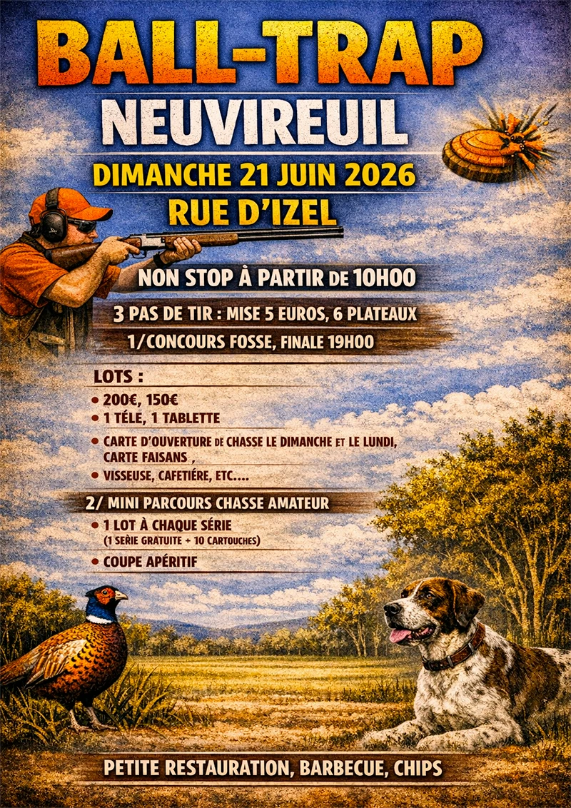 Affiche Société de Chasse de Neuvireuil
