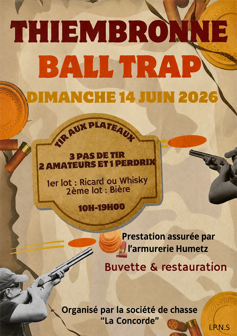 Affiche Société de Chasse "la Concorde"