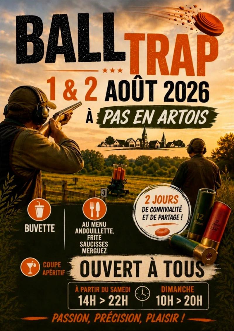 Affiche Société de Chasse de Pas en Artois
