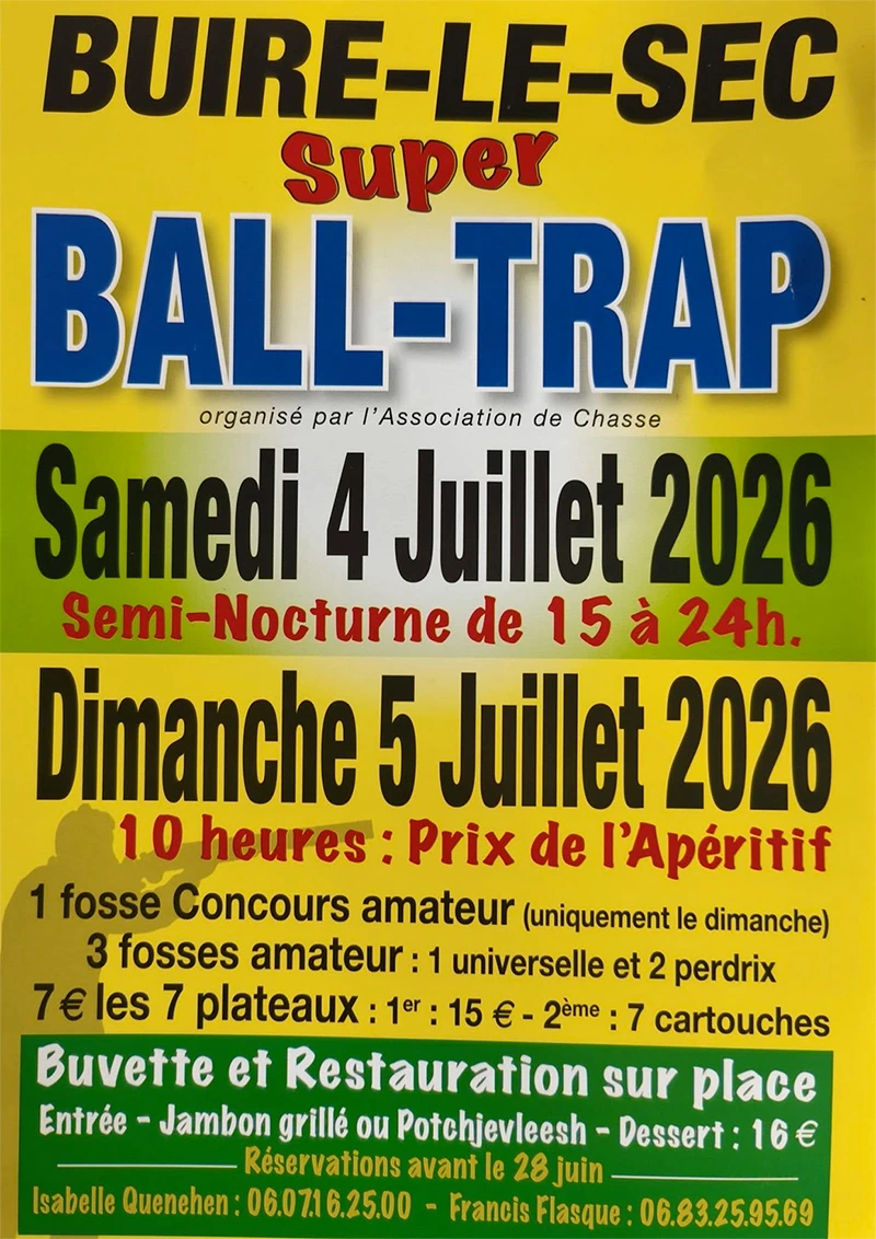 Affiche Association de Chasse de Buire-le-Sec